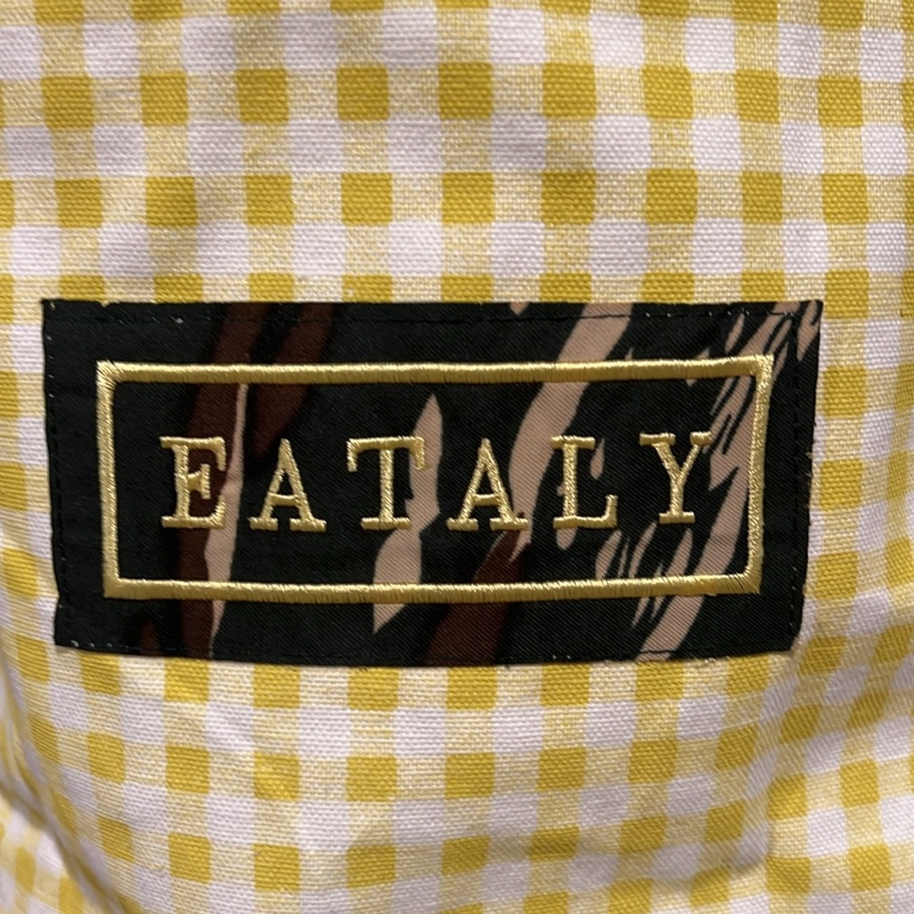 EATALY Checkered Shopper Tote Bag - Picture 6 of 7
